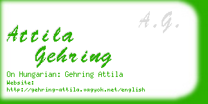 attila gehring business card